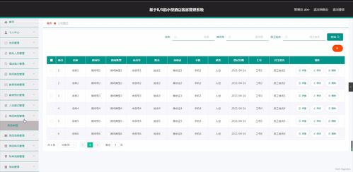 Spring Boot基于B/S架构的小型酒店客房管理系统设计与实现